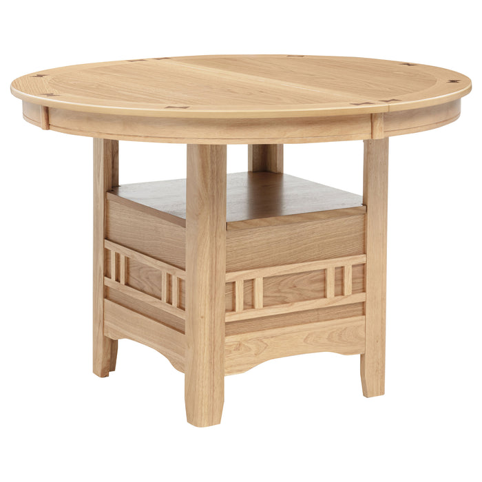Lavon Oval 60-inch Wood Extension Leaf Dining Table Light Oak