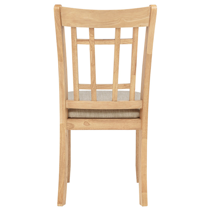 Lavon Wood Dining Side Chair Linen and Light Oak (Set of 2)