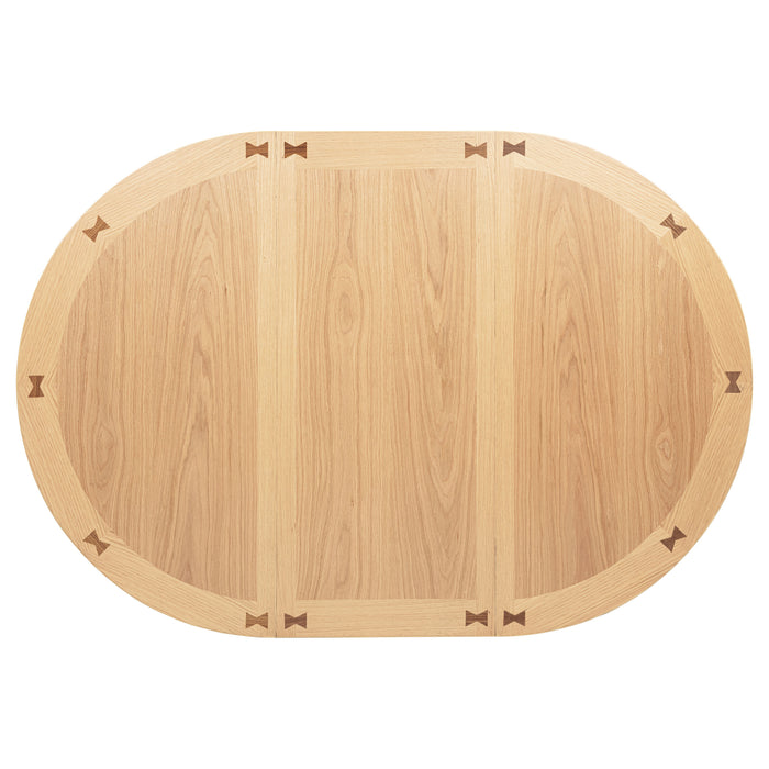 Lavon 5-piece Oval Counter Height Extension Dining Set Light Oak