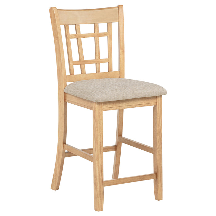 Lavon 5-piece Oval Counter Height Extension Dining Set Light Oak
