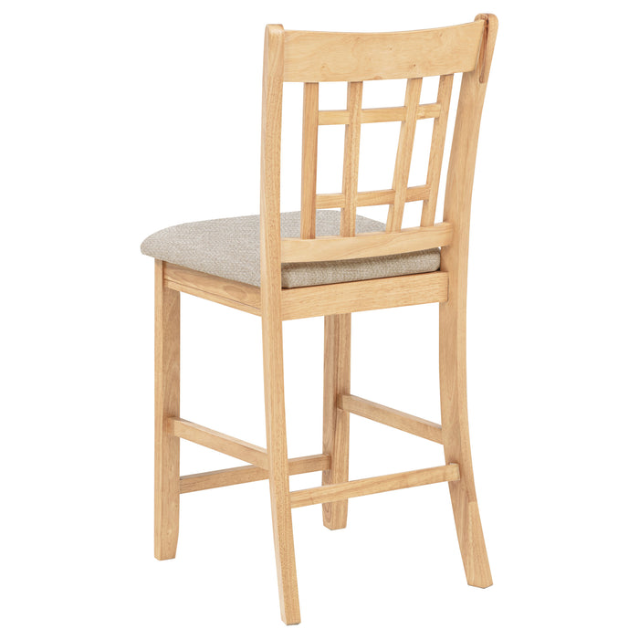 Lavon 5-piece Oval Counter Height Extension Dining Set Light Oak