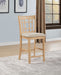 Set of two Lavon wood counter height dining chairs with linen upholstery and light oak finish from CoasterEveryday.