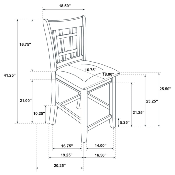 Lavon Wood Counter Height Dining Chair Linen and Light Oak (Set of 2)