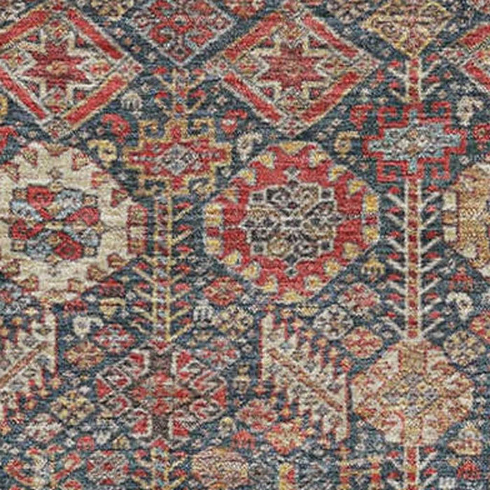 10' X 14' Tribal Washable Area Rug With UV Protection (649900) - Red / Gold / Gray
