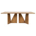 CoasterEveryday Sosa solid mango wood dining table in light brown with angular base