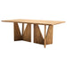 CoasterEveryday Sosa solid mango wood dining table in light brown with angular base