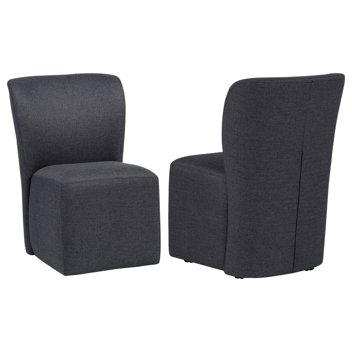 Jaelynn Upholstered Parsons Dining Side Chair Charcoal (Set of 2)