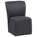 Set of two CoasterEveryday Jaelynn charcoal upholstered dining side chairs featuring cushioned seats and modern design.