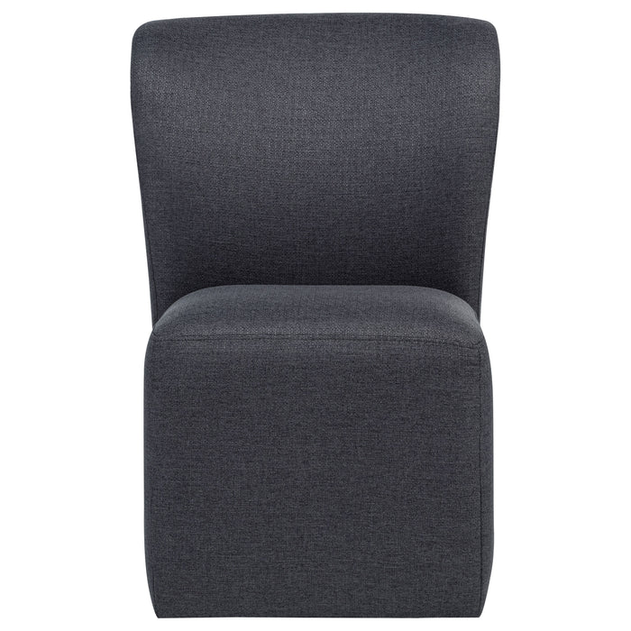 Jaelynn Upholstered Parsons Dining Side Chair Charcoal (Set of 2)