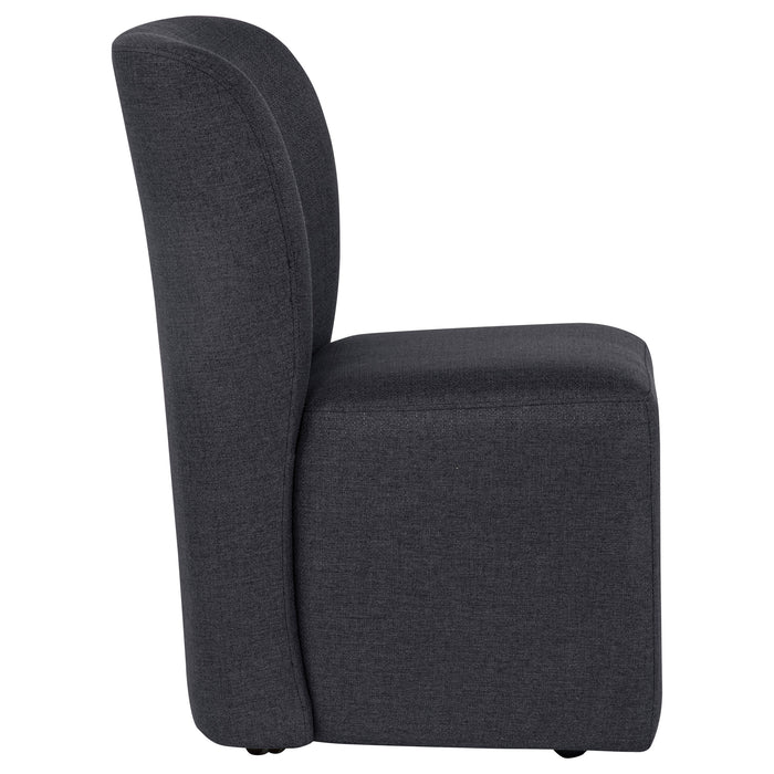 Jaelynn Upholstered Parsons Dining Side Chair Charcoal (Set of 2)