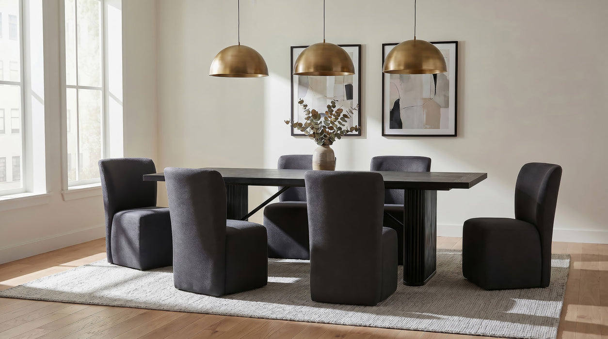 Jaelynn Upholstered Parsons Dining Side Chair Charcoal (Set of 2)