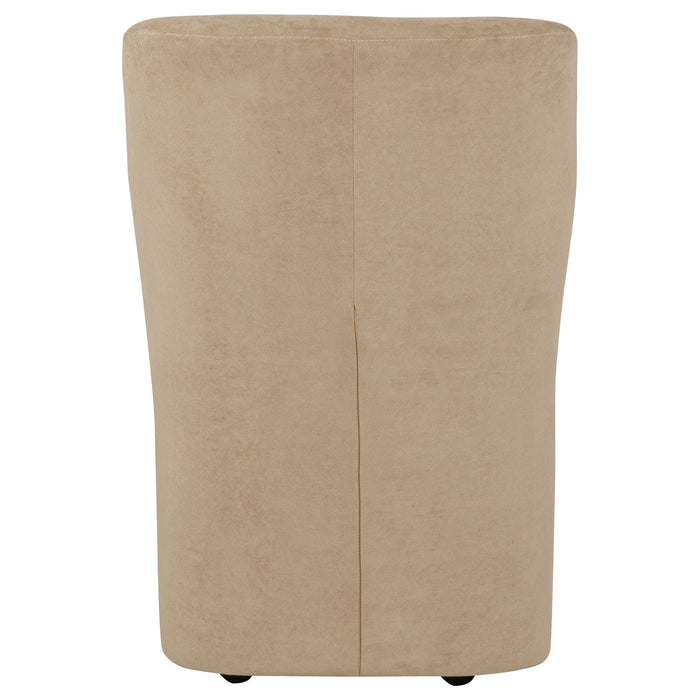Jaelynn Upholstered Parsons Dining Side Chair Tan (Set of 2)