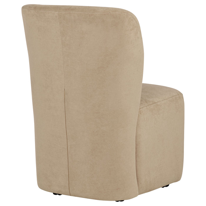 Jaelynn Upholstered Parsons Dining Side Chair Tan (Set of 2)