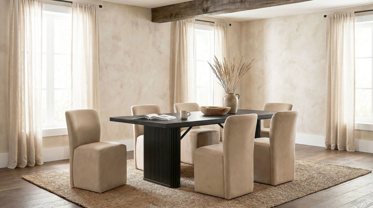 Jaelynn Upholstered Parsons Dining Side Chair Tan (Set of 2)