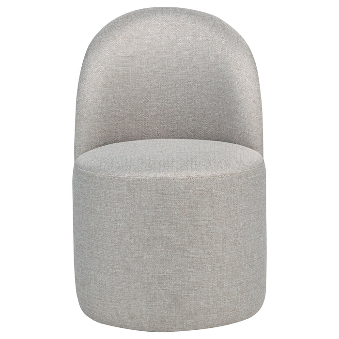 Aubrey Upholstered Barrel Dining Side Chair Beige (Set of 2)