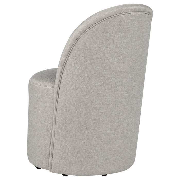 Aubrey Upholstered Barrel Dining Side Chair Beige (Set of 2)