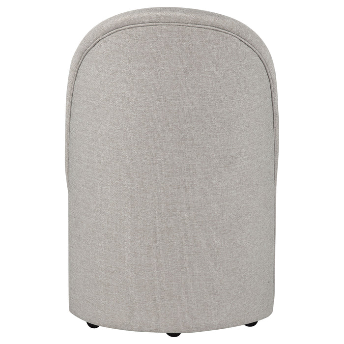 Aubrey Upholstered Barrel Dining Side Chair Beige (Set of 2)