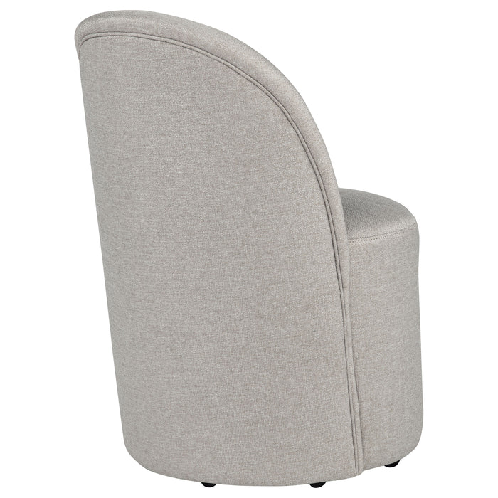 Aubrey Upholstered Barrel Dining Side Chair Beige (Set of 2)