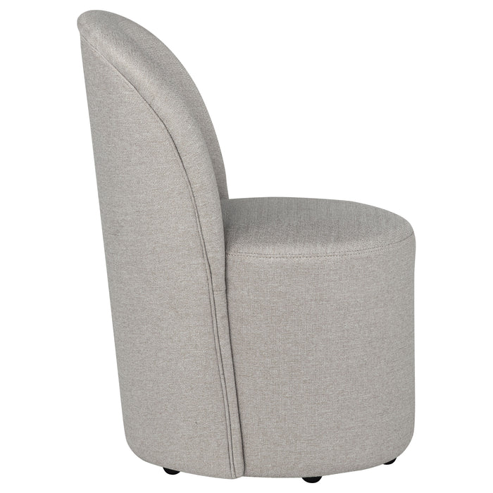 Aubrey Upholstered Barrel Dining Side Chair Beige (Set of 2)