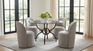 CoasterEveryday Aubrey upholstered barrel dining side chairs in beige, set of 2