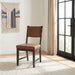 CoasterEveryday Tegan cognac faux leather upholstered dining side chair, set of 2
