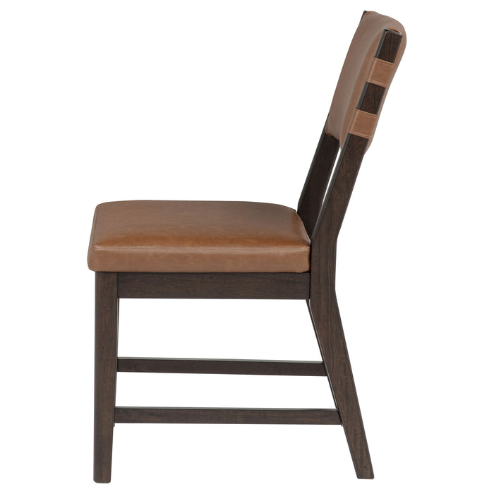 Tegan Faux Leather Upholstered Dining Side Chair Cognac (Set of 2)