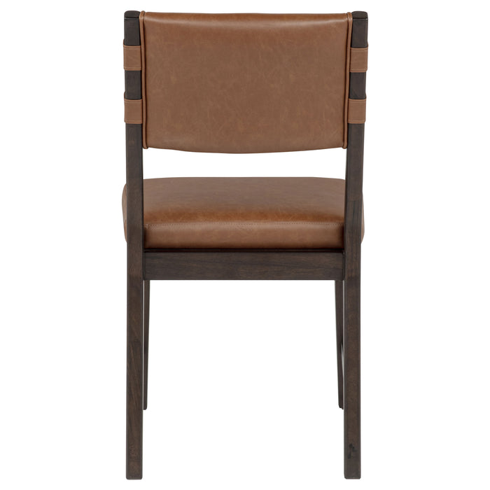 Tegan Faux Leather Upholstered Dining Side Chair Cognac (Set of 2)
