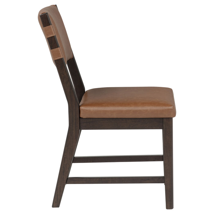 Tegan Faux Leather Upholstered Dining Side Chair Cognac (Set of 2)