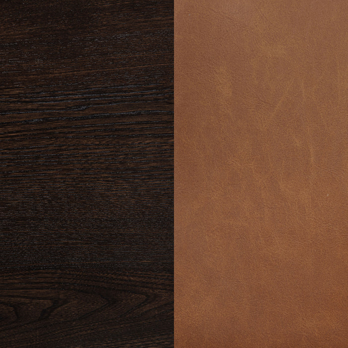 Tegan Faux Leather Upholstered Counter Height Chair Cognac (Set of 2)