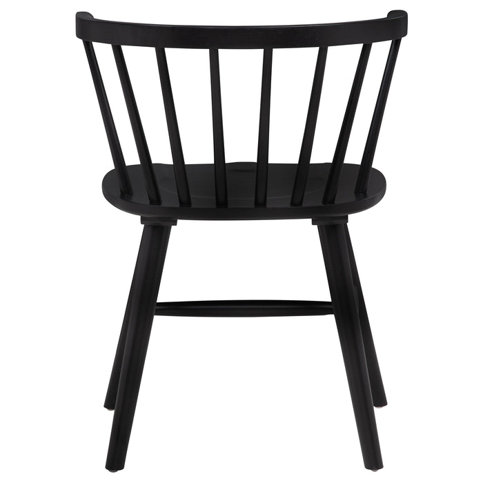 Jeffries Windsor Wood Dining Side Chair Black (Set of 2)