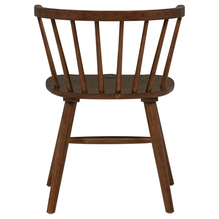 Jeffries Windsor Wood Dining Side Chair Walnut (Set of 2)