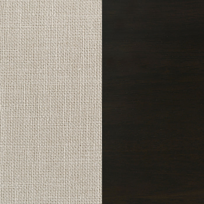Alana Upholstered Dining Side Chair Beige Smokey Black (Set of 2)