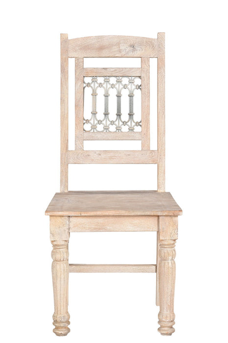 Wood Slat Back Dining Side Chairs (Set of 2) - White