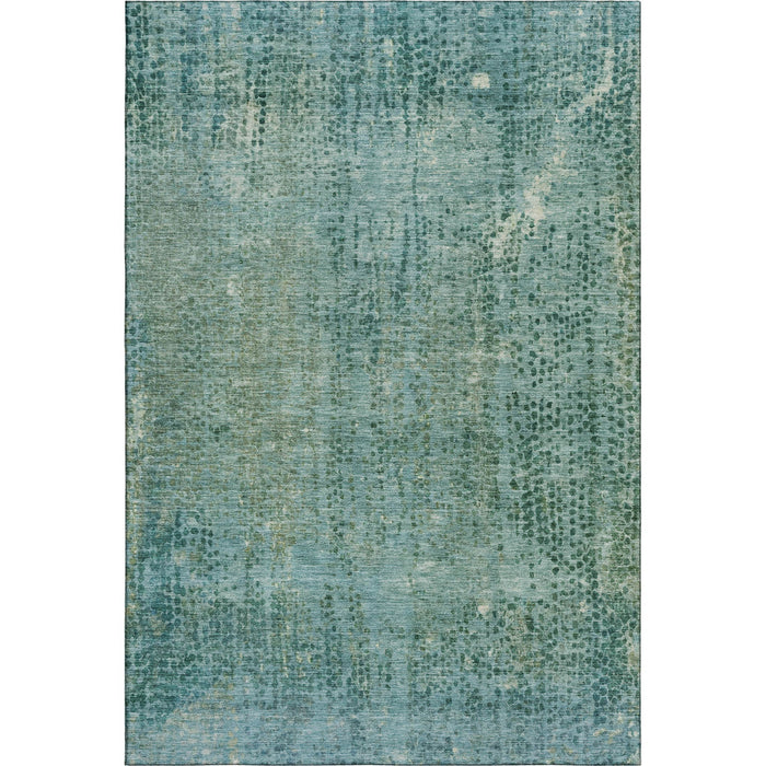 10' X 14' Abstract Washable Area Rug With UV Protection (717368) - Teal / Blue