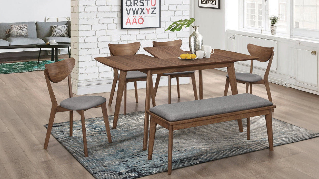 Alfredo 6-piece Butterfly Leaf Dining Set Natural Walnut