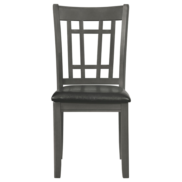 Lavon Wood Dining Side Chair Black and Medium Grey (Set of 2)