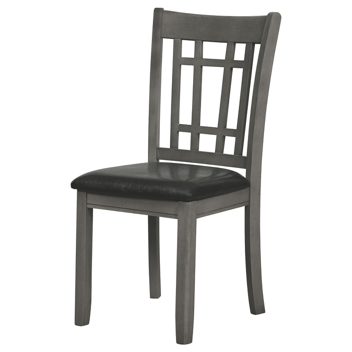 Lavon Wood Dining Side Chair Black and  Medium Grey (Set of 2)