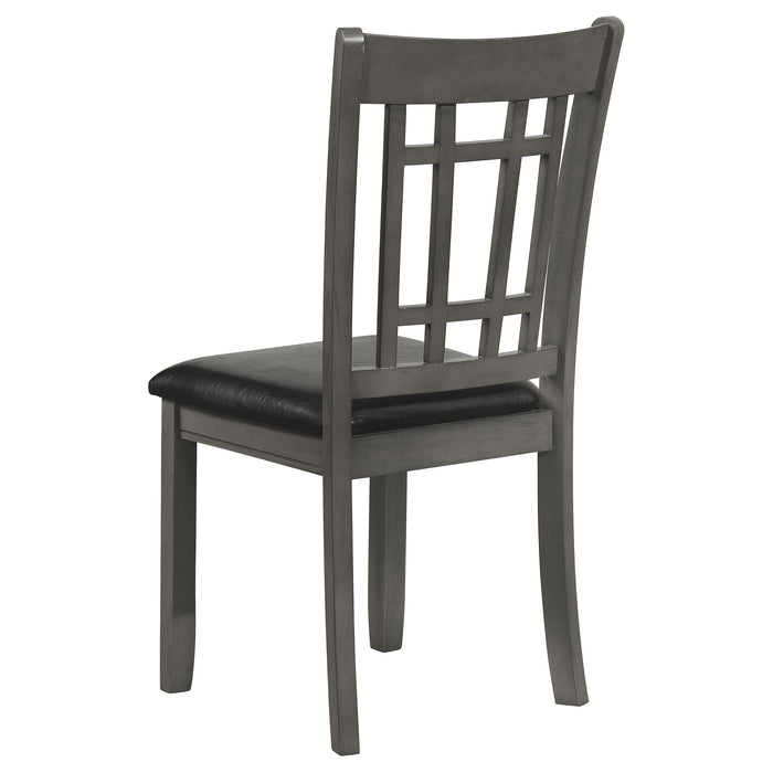 Lavon Wood Dining Side Chair Black and Medium Grey (Set of 2)