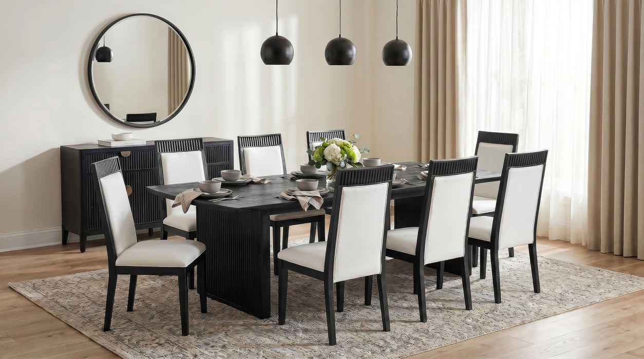 Brookmead Dining Side Chair Ivory and Black (Set of 2)