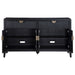 Black Brookmead 4-door sideboard buffet storage cabinet by CoasterEveryday with sleek finish and spacious interior for dining room storage.