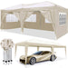 Giga 10x20 ft outdoor portable pop-up canopy tent with removable sidewalls, carry bag, and four weight bags for outdoor events