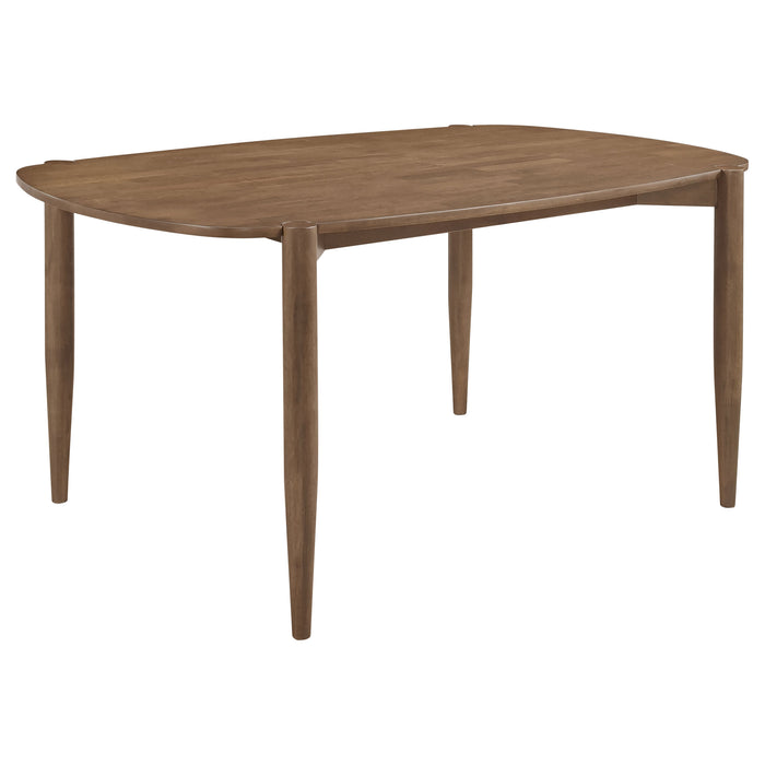 Dortch 7-piece Oval Dining Set with Upholstered Chairs Walnut