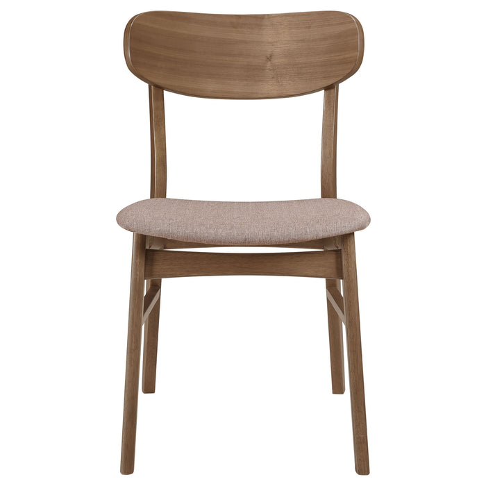 Dortch Curved-Back Upholstered Dining Side Chair Walnut Set of 2