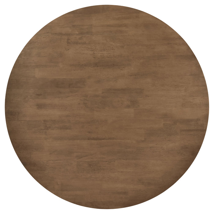 Dinah Round 47-inch Solid Wood Dining Table Walnut