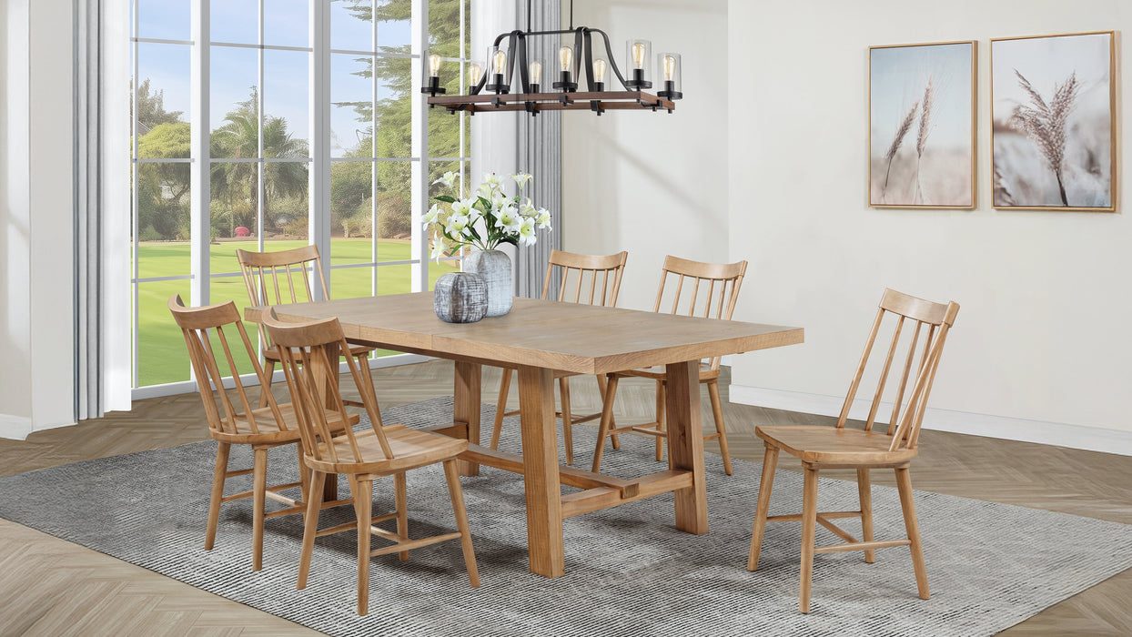 Middleton 7-piece Extension Leaf Dining Set Natural Brown