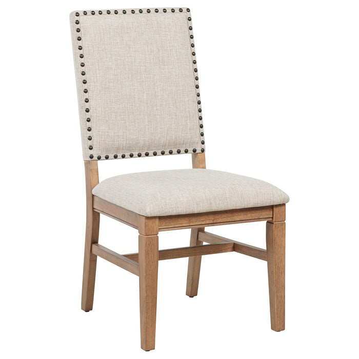 Middleton 7-piece Extension Leaf Dining Set Brown and Beige