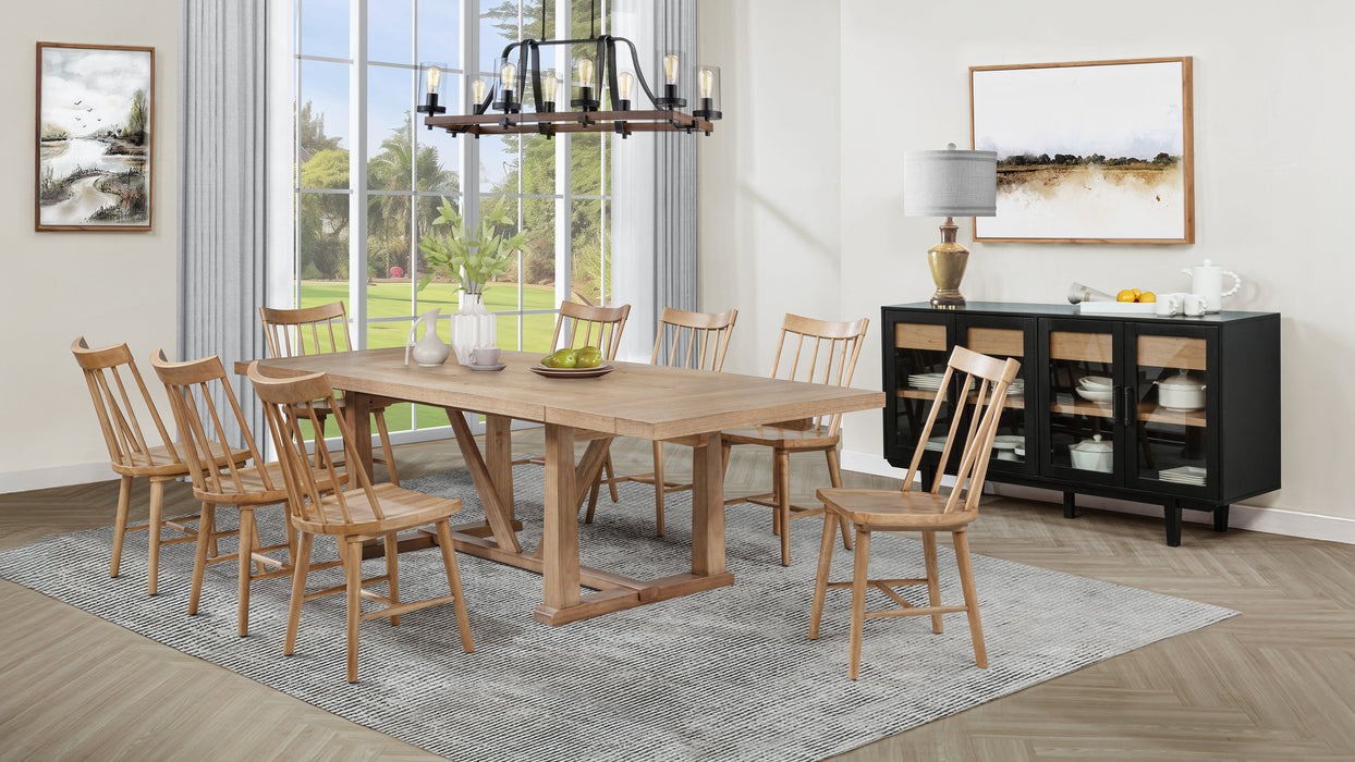 Middleton 10-piece Extension Leaf Dining Set Natural Brown