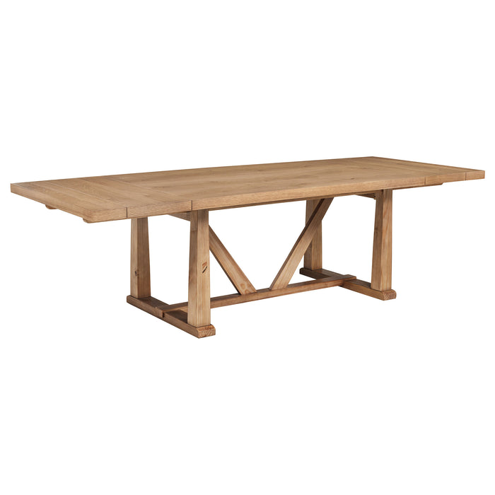 Middleton 9-piece Extension Leaf Dining Set Natural Brown