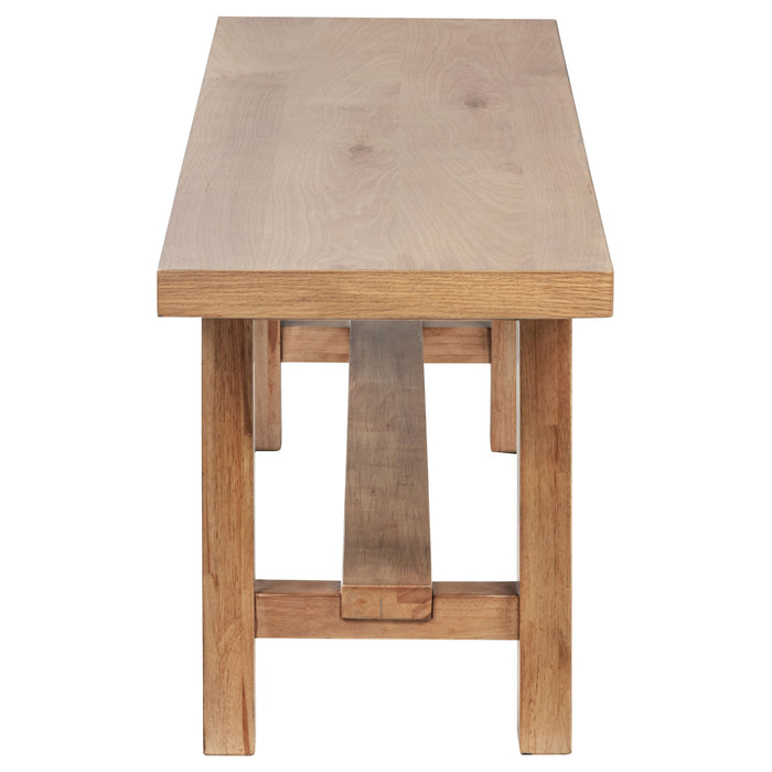 Middleton 60-inch Wood Backless Dining Bench Natural Brown