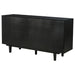 Black Middleton 4-door sideboard server with dual drawers, modern furniture piece from CoasterEveryday.